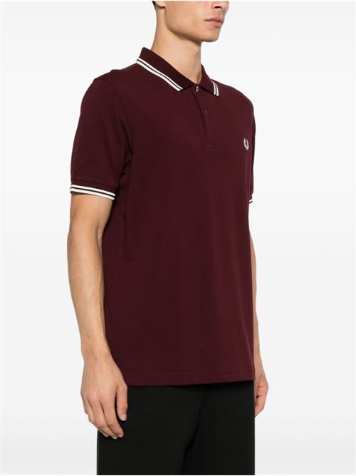 Polo with embroidery x Fred Perry COMME DES GARÇONS SHIRT | FNT502BW241BURGUNDY